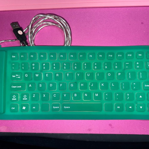 Silicone flexible keyboard with USB unused