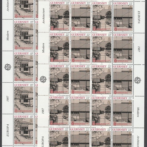 Guernsey 1987 Europa CEPT set in full sheets new
