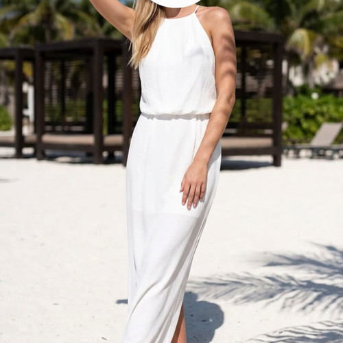 Samsoe & Samsoe White Long Dress like new, size S