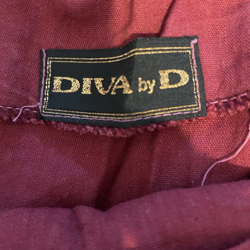 Diva by D Y2K linen wrap mini skirt XS used, claret