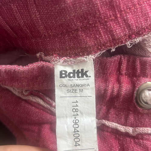 BodyTalk men's distressed red/pink shorts, size M