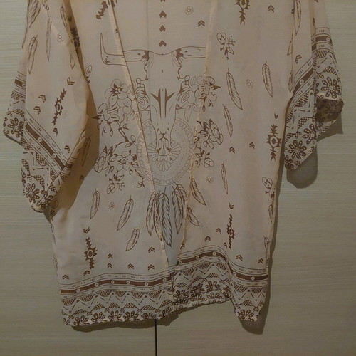 Beige brown kimono tunic like new, size Small/Medium