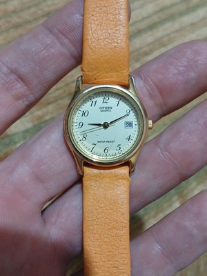 Citizen Quartz watch used, vintage gold tone, women's