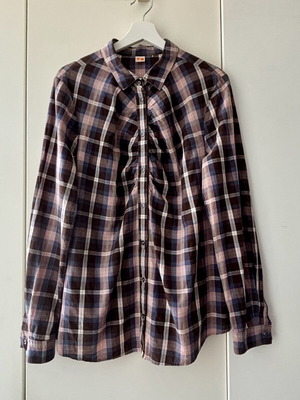 Boss Orange women's blouse size 40, pink blue brown check