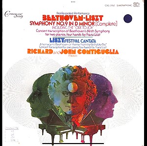 Beethoven*, Liszt* - Richard And John Contiguglia - Beethoven: Symphony No. 9 (2 LP). 1973. G+ / G+