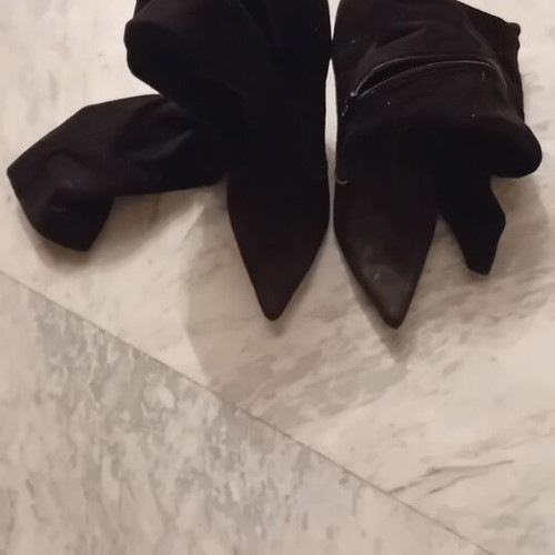 Tall boots used, black with stiletto heel, size 38