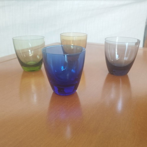 Max Verboeket Carnival Glass Set 4x Mint Kristalunie Maastricht 1956
