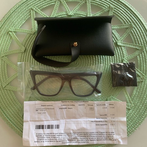 Blue light glasses new without prescription, black