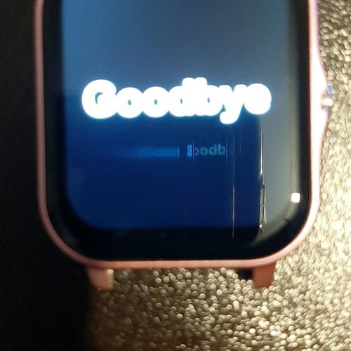 Smartwatch pink color new with metal case and multiple functions