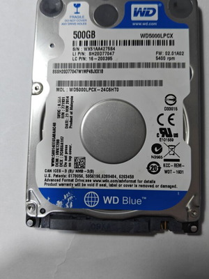 Western Digital Blue 500GB 2.5" HDD hard drive