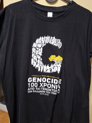 Μπλουζάκι Genocide 100 χρόνια μεταχειρισμένο, μέγεθος Medium, μαύρο
