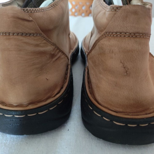 Mens Leather Shoes Lambertazzi Size 44 Beige Nubuck Like New