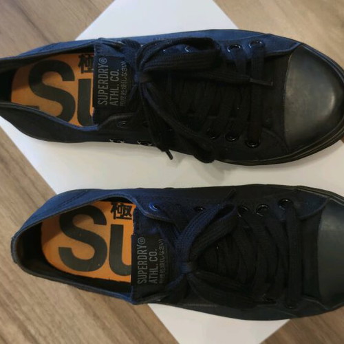 Superdry canvas shoes black like new, casual, size 43