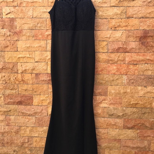 Long dress used, black, size S
