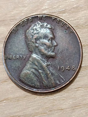 1 Cent USA 1948 used, Lincoln, bronze