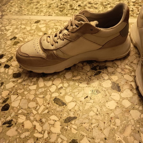 La Martina sneakers used, size 41, beige and white