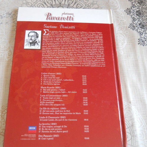 Platinum Pavarotti 1 CD book edition used, classical