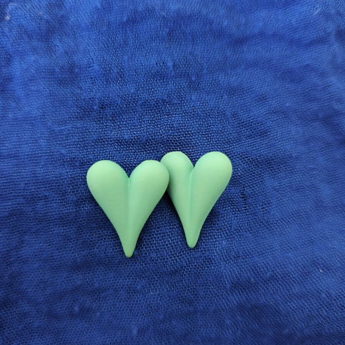 Turquoise heart-shaped earrings like new