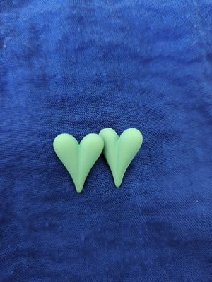 Turquoise heart-shaped earrings like new