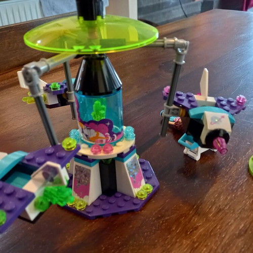 Lego Friends Amusement Park Space Ride carousel used, set 41128 with manual