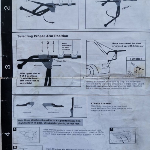 Saris 3 Bike Rack like new with safety straps