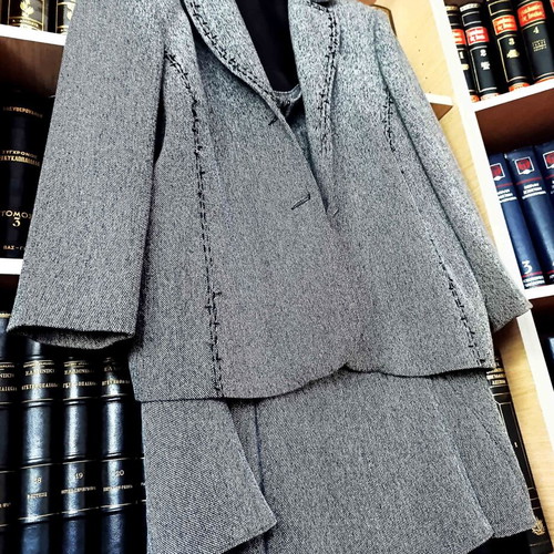 Figalos pret a porter gray melange suit used