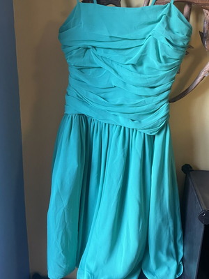 Rococo Off-Shoulder Summer Cocktail Dress Like New, Green, M/L
