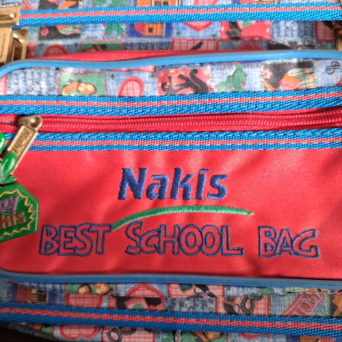 Vintage Nakis "Winner" School Bag and Pencil Case Set New