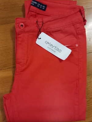 Celestino elastic pants xs coral new