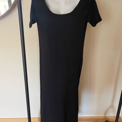 Chris P long dress see through unused, black, size M/L
