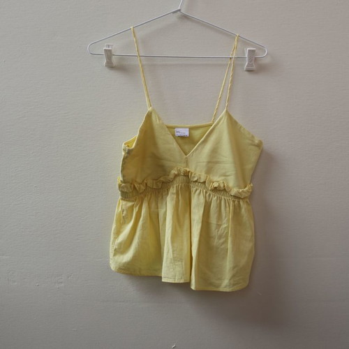Zara yellow cropped top used, size S