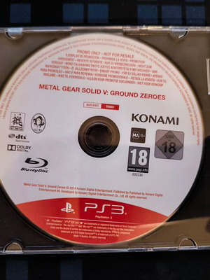 Metal Gear Solid V Ground Zeroes PS3 game, like new