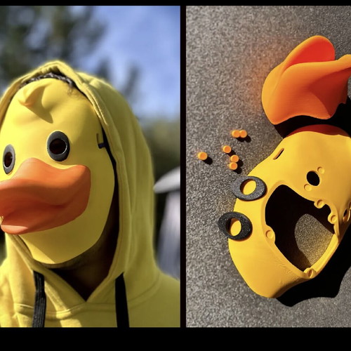 Duck mask new, printed