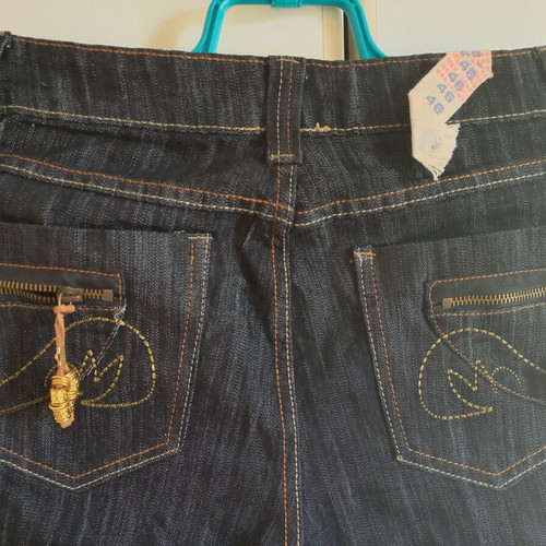 Black denim capri bermuda shorts, medium large