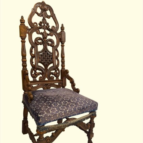 Neo-Baroque wooden chairs set of 2 used, 1890-1920