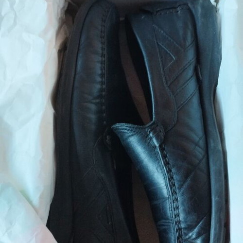 Kricket men's leather loafers black EU 45 used with box