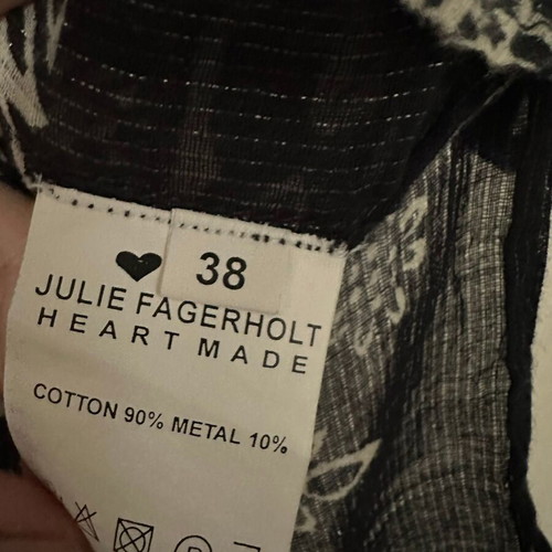 Julie Fagerholt tunic, cotton with silver metallic thread
