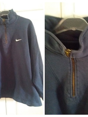 Βαμβακερό μακρυμάνικο Nike L μεταχειρισμένο, μπλε