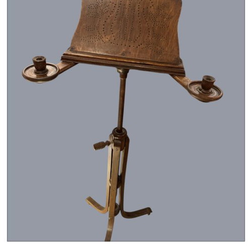 Ecclesiastical Victorian Music Stand used, 19th century solid wood