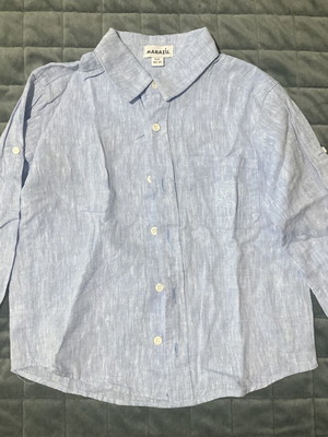Marasil boys' shirt like new, turquoise, size 104 cm, 4 years