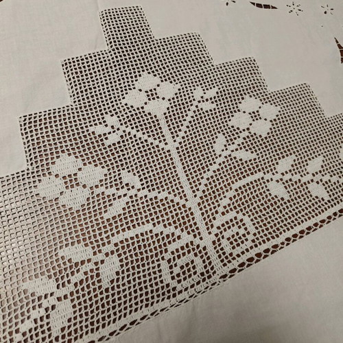Handmade tablecloth 170 cm diameter like new