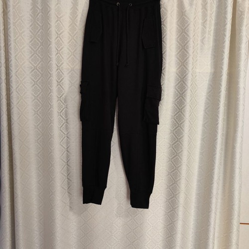 Black sports pants used, size S, cargo style