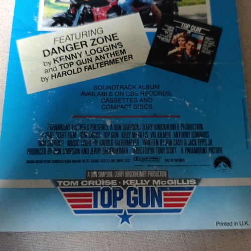 Vintage cinema programs set used, Top Gun 1986 and Annie 1982