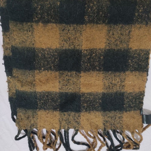 Κασκόλ H&M Divider, μαύρο και καφέ