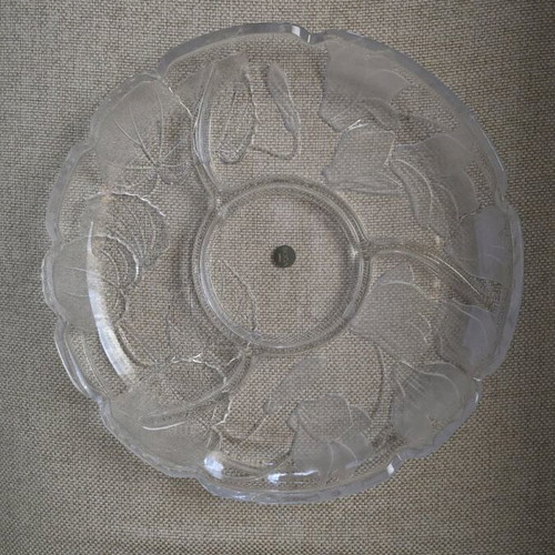 Crystal serving platter for nuts like new, 36×36 cm