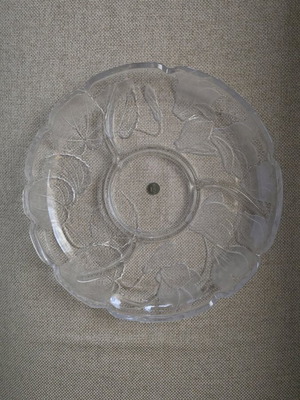 Crystal serving platter for nuts like new, 36×36 cm