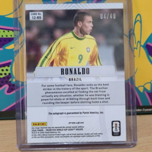 Ronaldo R9 Panini Prizm World Cup 2026 autograph card like new