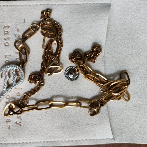 Feather pendant with adjustable shiny chain