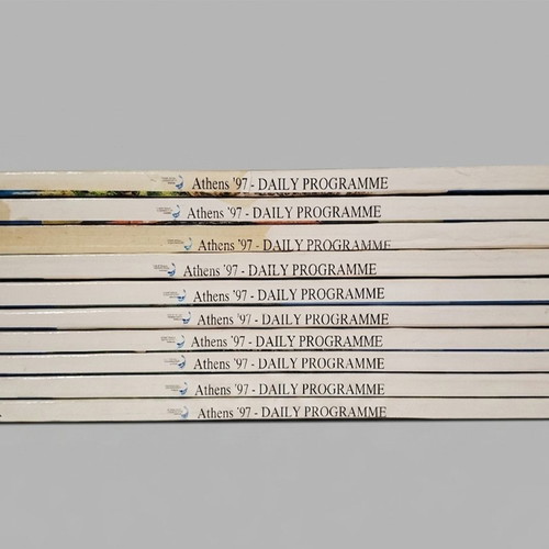IAAF Athens'97 Official Daily Programmes Collection 10 Volumes used