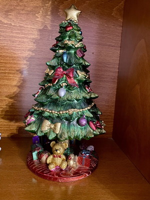 Christmas Tabletop Decorative Tree in Polyresin, 24cm
